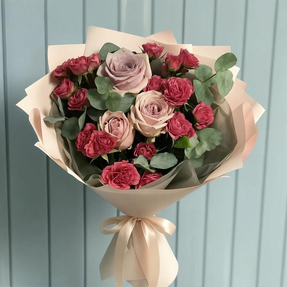 Букет цветов из: Гвоздики и Розы в Манушкино