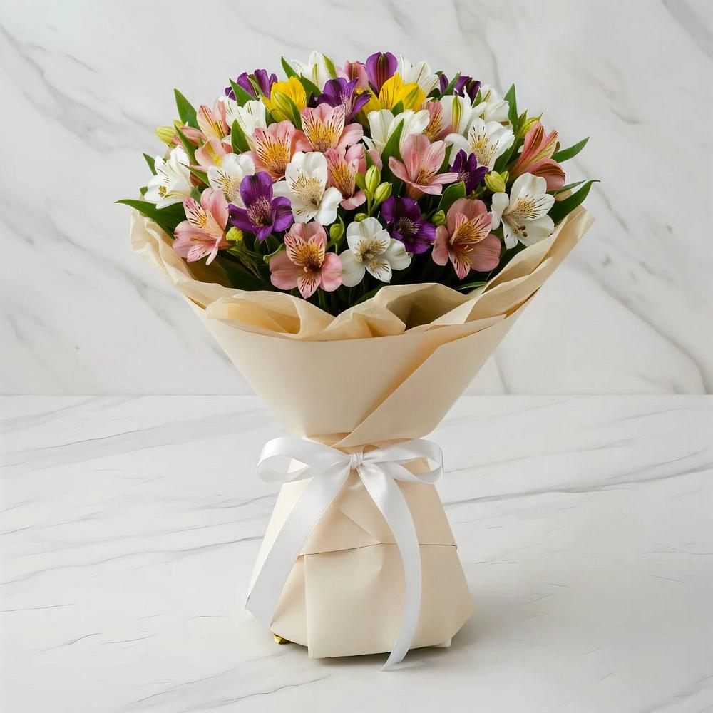 Букет цветов из: Альстромерии в Манушкино