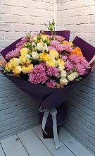 Букет цветов из:  Хризантемы и Розы в Манушкино