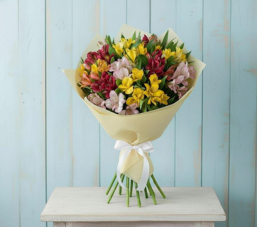 Букет цветов из: Альстромерии в Манушкино