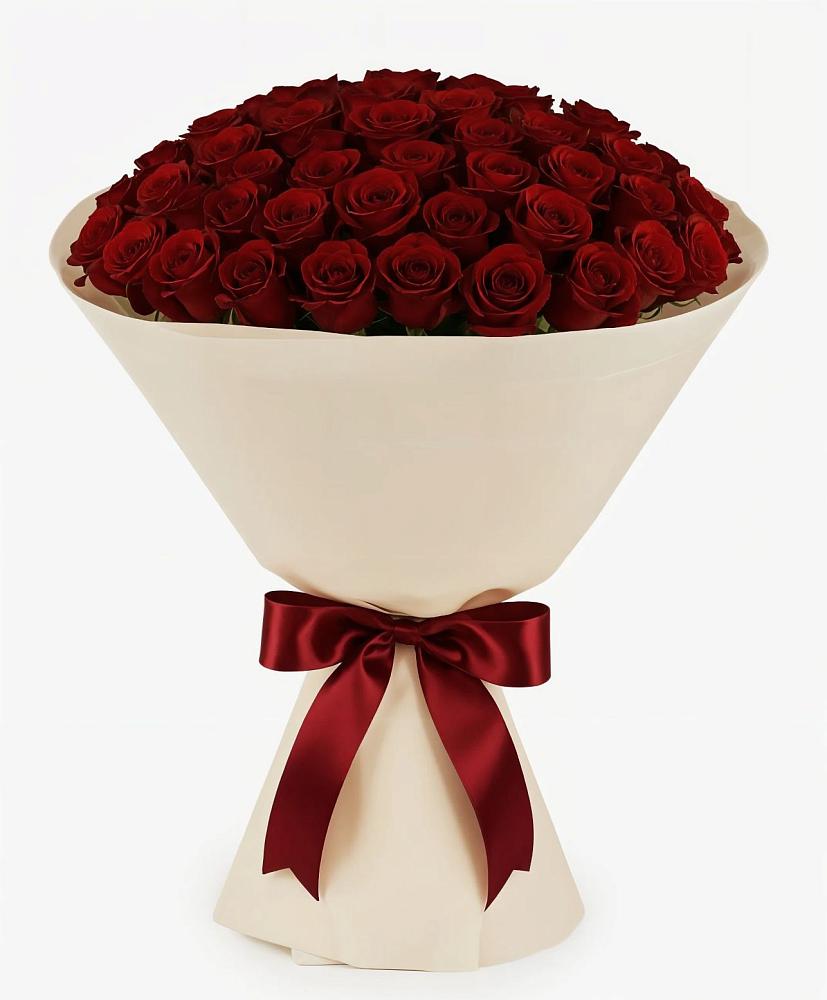 Букет 101 Бордовая роза Блэк Бакарра в Манушкино