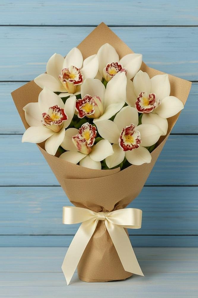 Букет цветов из: Орхидеи и Розы в Манушкино