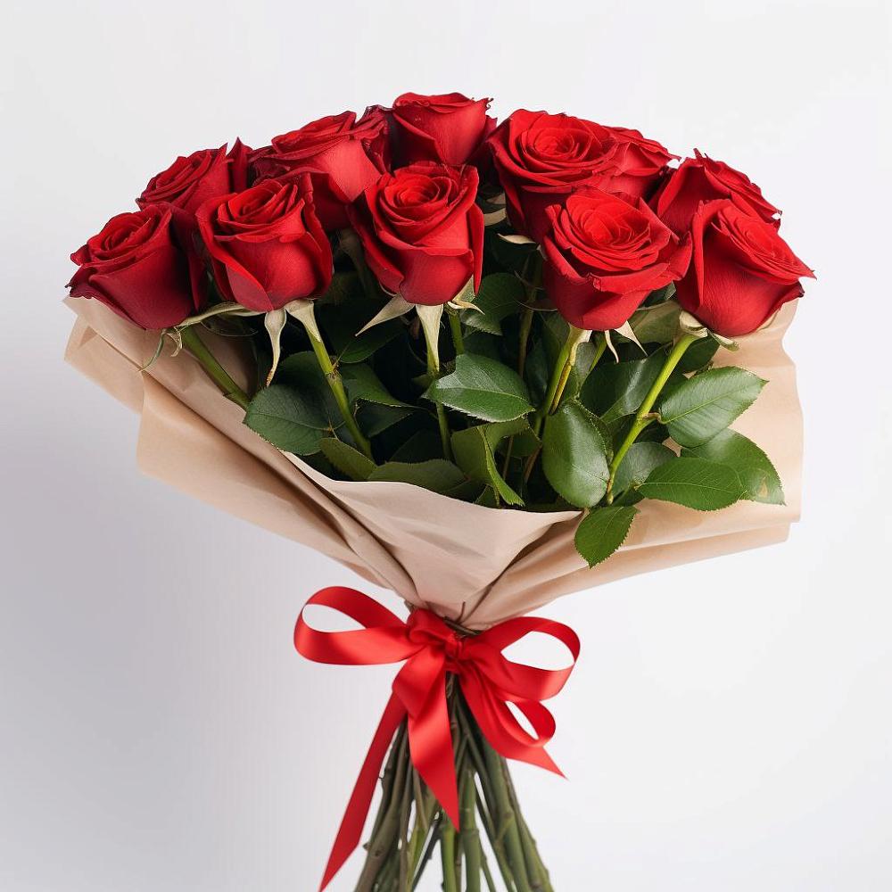Букет 11 Красных роз Эдлесс Лав в Манушкино