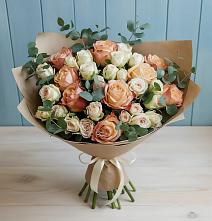 Букет цветов из:  Альстромерии и Розы в Манушкино